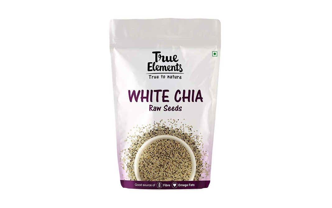 True Elements White Chia Raw Seeds    Pack  500 grams